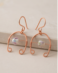 Pair of Confetti Bloom copper-tone wire dangle earrings