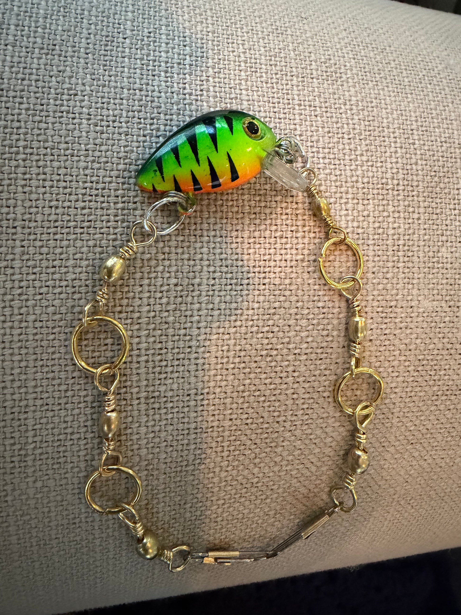 handmade Fishing Lure Bracelet 