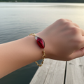 Fishing Lure Bracelet – Red & Black - Clay By Design