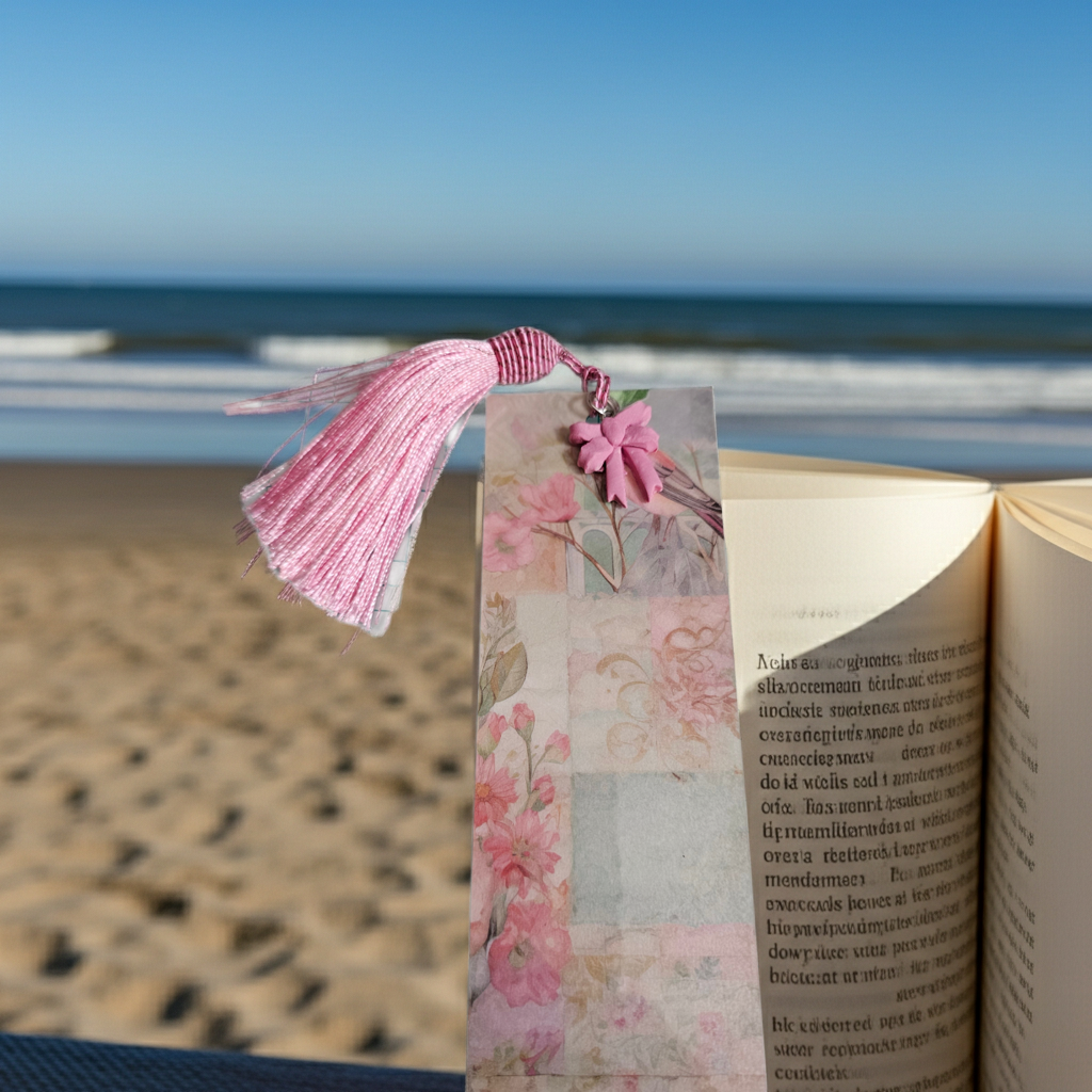 Handmade Customizable Bookmarks - 3 Pack Bookmark Bundle on a beach