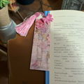 Botanical Pressed Flower Bookmark with Tassel | Soft Pink Resin Bookmark - Clay By Design