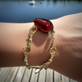 Red & Black Fishing Lure Bracelet 