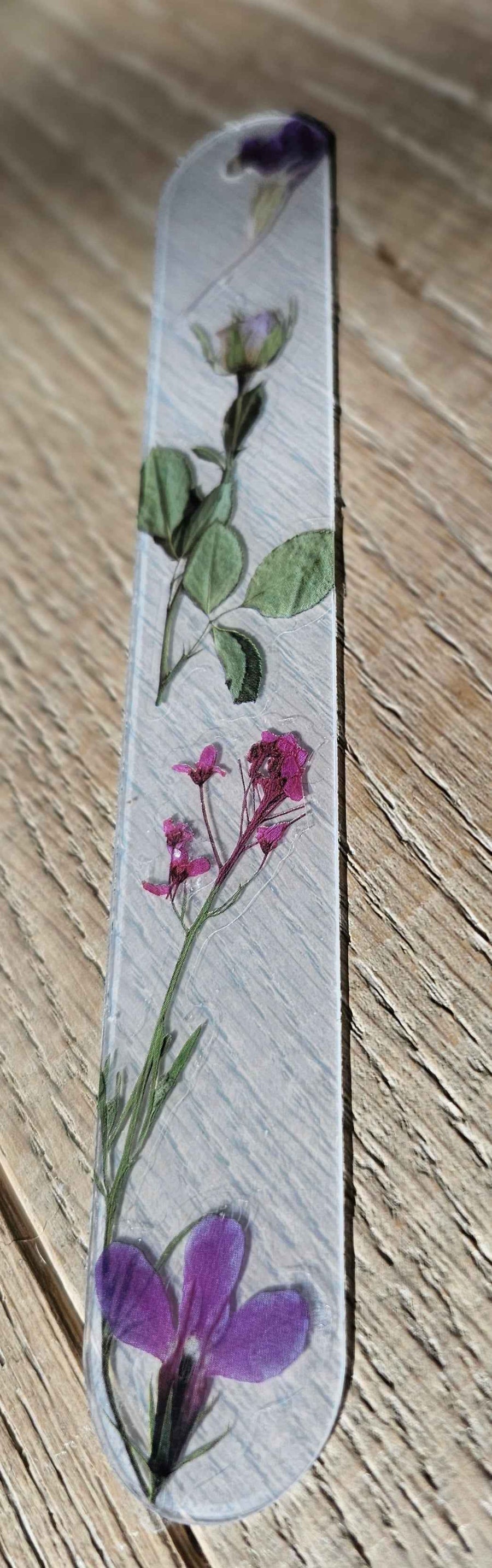 Rainbow Garden Pressed Flower Bookmark