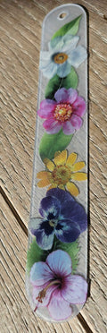 Rainbow Garden Pressed Flower Bookmark