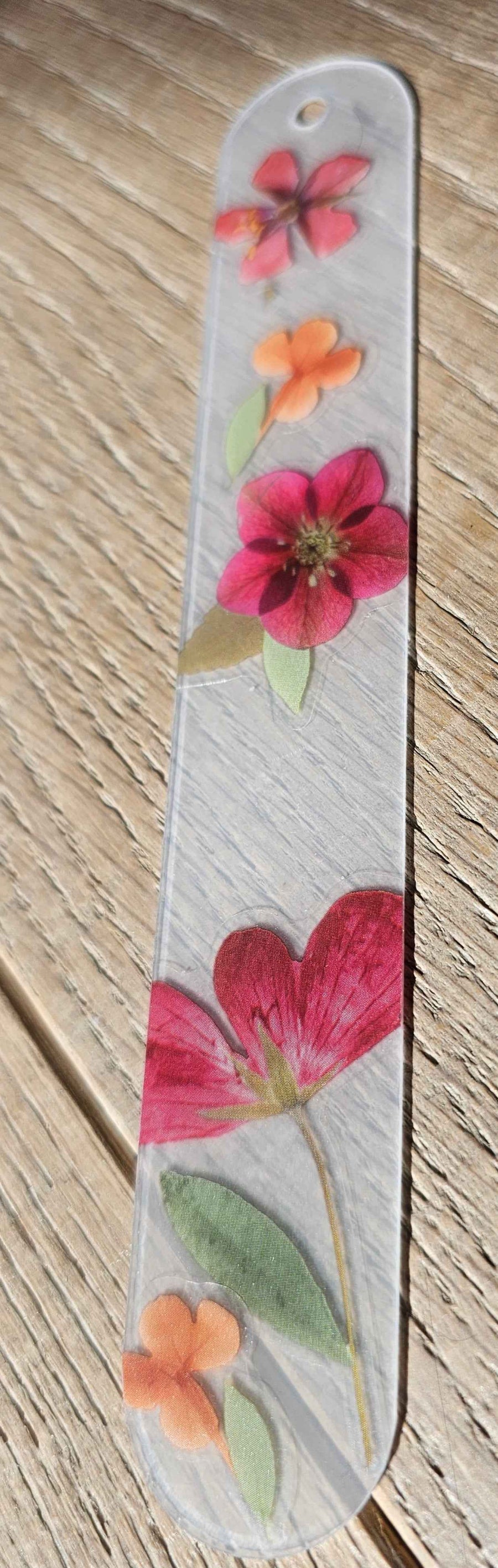 Rainbow Garden Pressed Flower Bookmark