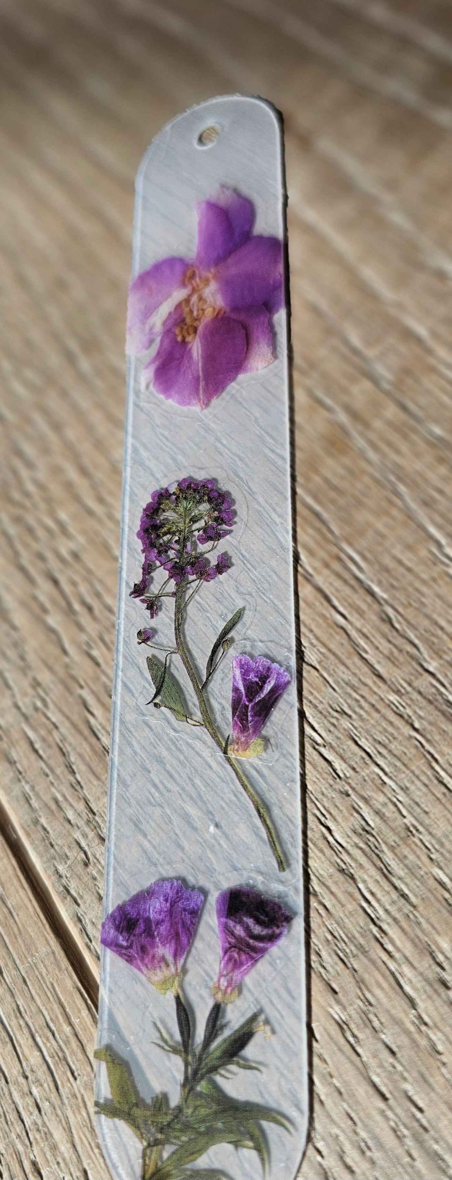 Rainbow Garden Pressed Flower Bookmark