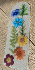 Rainbow Garden Pressed Flower Bookmark