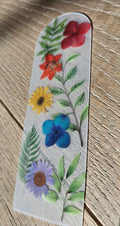 Rainbow Garden Pressed Flower Bookmark