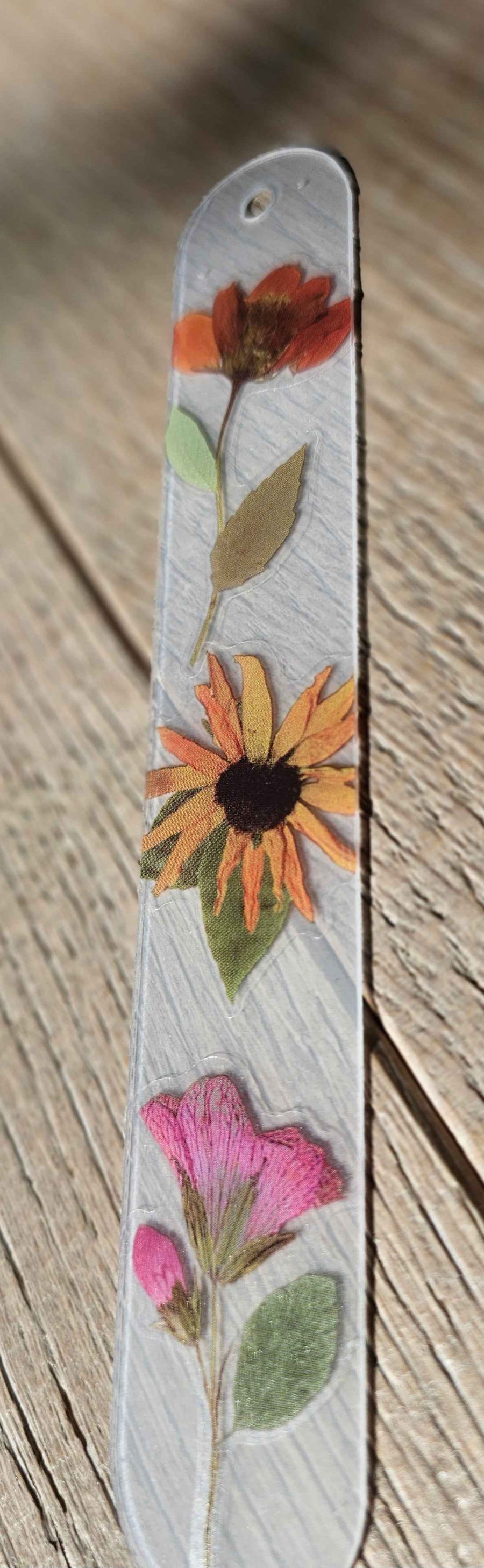 Rainbow Garden Pressed Flower Bookmark